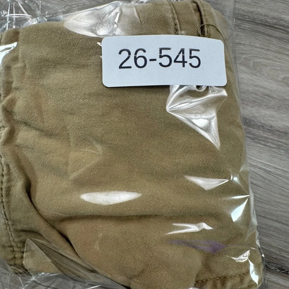 Levis Boys Khaki Cargo Shorts Size 4/5 Tan Cotton Stretch Adjustable‎ Waist